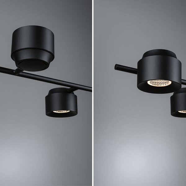 Lampa Wisząca Paulmann, Puric Pane I, ściemnialny, czarny, salon, metal, nowoczesny