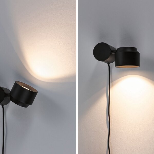 Lampa Stołowa Paulmann, Puric Pane, ściemnialny, czarny, salon, metal, nowoczesny