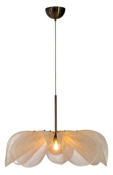 Lampa Wisząca Markslöjd, Styrka, ściemnialny, beżowy, salon, tkanina | tekstylia