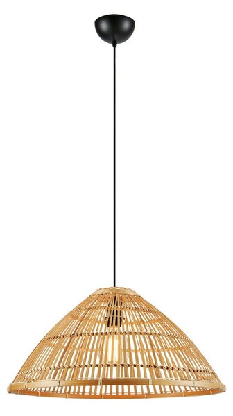Lampa Wisząca Markslöjd, Capello, ściemnialny, drewniany, salon, bambus, skandynawski
