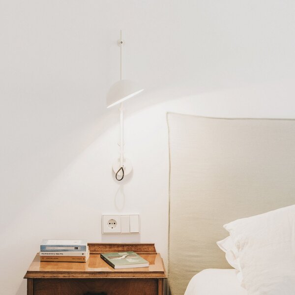 Lampa Ścienna MARSET, Funiculí A, biały, salon, metal, design