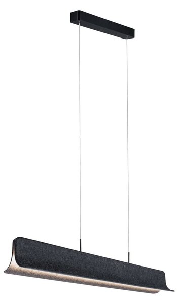 Lampa Wisząca Paulmann, Noyan, ściemnialny, czarny, salon, tkanina | tekstylia, nowoczesny
