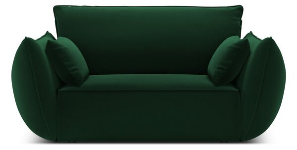 Ciemnozielony aksamitny fotel Vanda – Mazzini Sofas