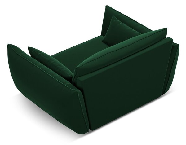 Ciemnozielony aksamitny fotel Vanda – Mazzini Sofas