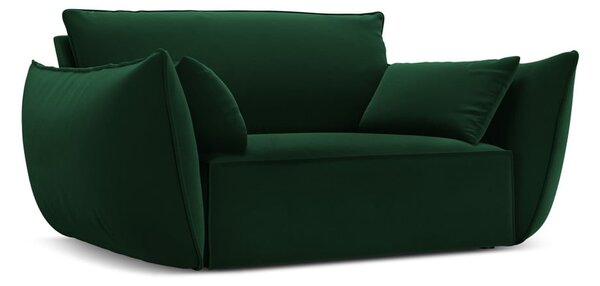 Ciemnozielony aksamitny fotel Vanda – Mazzini Sofas