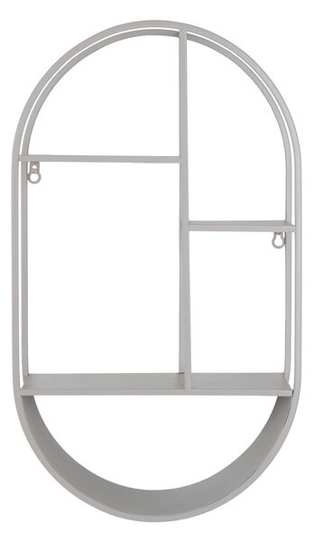 Jasnoszara wielopoziomowa metalowa półka 35 cm Feira – House Nordic