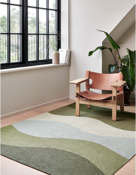 Zielony dywan odpowiedni na zewnątrz 70x100 cm Urvi Woods – Pappelina