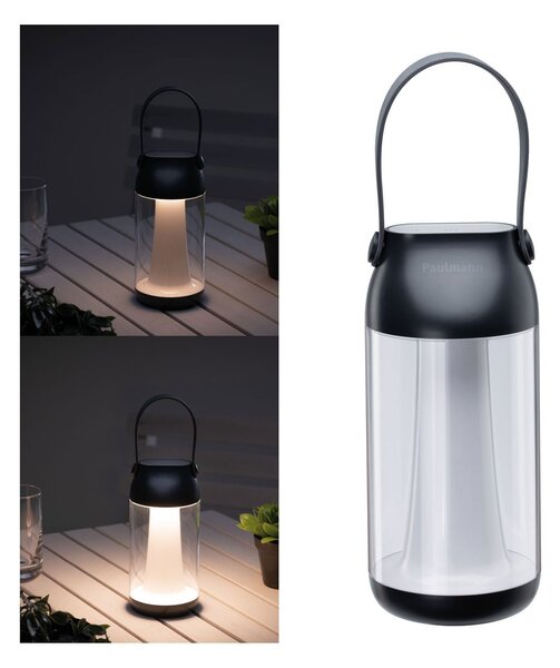 Zewnętrzna Lampa Paulmann, Capulino, ściemnialny, czarny, tworzywo sztuczne, nowoczesny