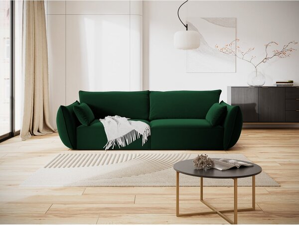 Ciemnozielona aksamitna sofa 208 cm Vanda – Mazzini Sofas
