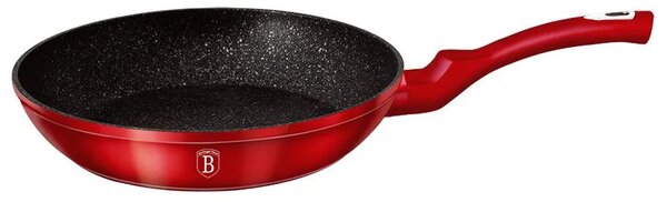 Aluminiowa czerwona patelnia na indukcję 20cm A0-F32