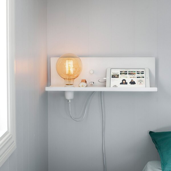 Lampa Ścienna Markslöjd, Multi USB, ściemnialny, biały, salon, metal, nowoczesny