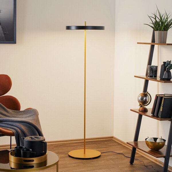Lampa Podłogowa UMAGE, Asteria floor, ściemnialny, czarny, salon, metal, design