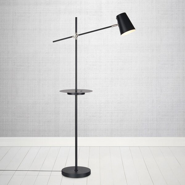 Lampa Podłogowa Markslöjd, Linear, czarny, salon, metal, skandynawski