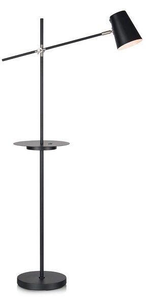 Lampa Podłogowa Markslöjd, Linear, czarny, salon, metal, skandynawski