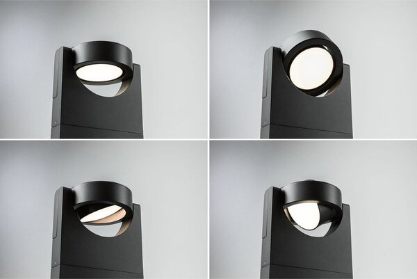 Zewnętrzna Lampa Paulmann, Swivea, czarny, metal, nowoczesny