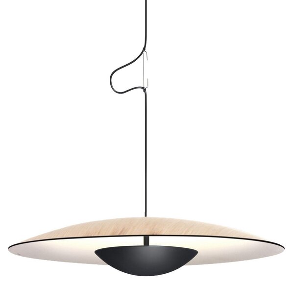 Lampa Wisząca MARSET, Ginger, ściemnialny, drewniany, salon, drewno, design