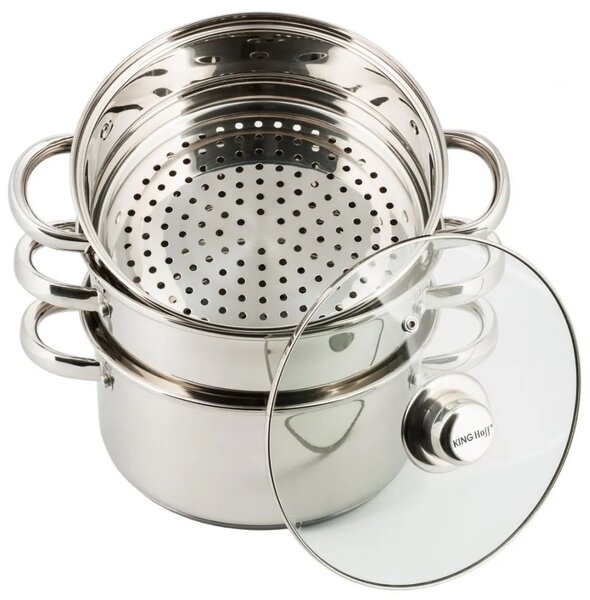 Stalowe garnki do gotowania na parze 22cm R7-L12