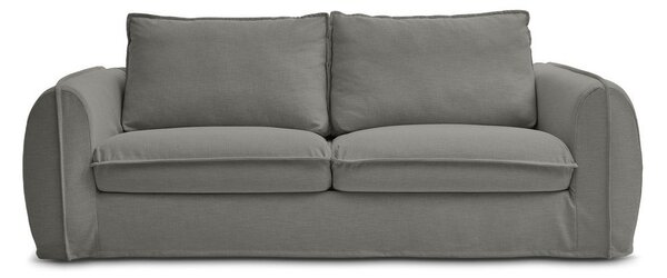 Ciemnoszara sofa do spania/rozkładana 216 cm Archimede – Bobochic Paris
