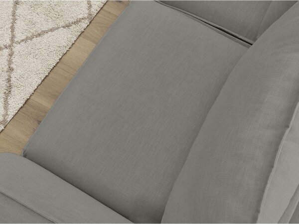 Ciemnoszara sofa do spania/rozkładana 216 cm Archimede – Bobochic Paris