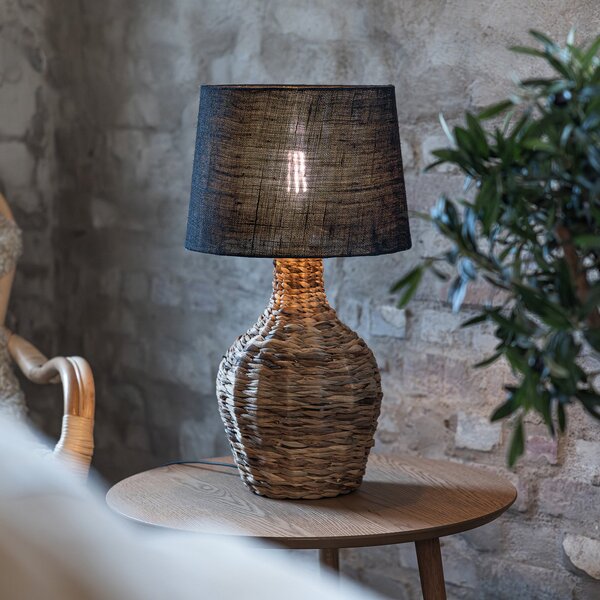 Lampa Stołowa Markslöjd, Paglia, drewniany, salon, drewno