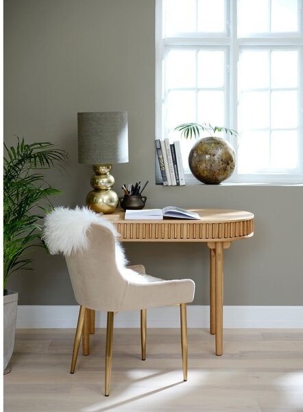 Biurko w dekorze dębu 60x120 cm Carno – Unique Furniture