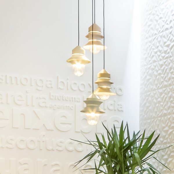 Lampa Wisząca MARSET, Santorini, ściemnialny, zielony, salon, szkło, design