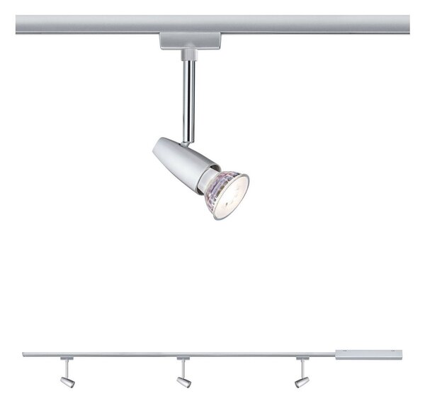 Lampa Sufitowa Paulmann, URail Barelli, ściemnialny, szary, salon, metal, nowoczesny