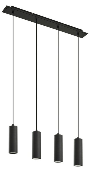 Lampa Wisząca Lindby, Joffrey, ściemnialny, czarny, salon, metal, nowoczesny