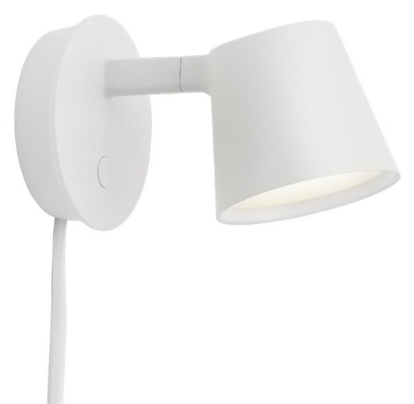 Lampa Ścienna Muuto, ściemnialny, biały, salon, aluminium