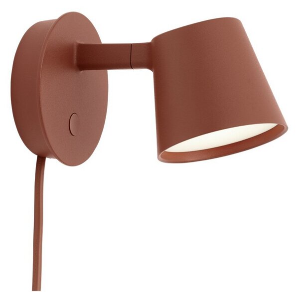 Lampa Ścienna Muuto, ściemnialny, miedziany, salon, aluminium