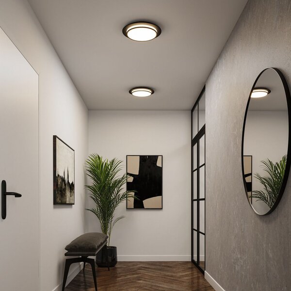 Lampa Sufitowa Paulmann, Egron, ściemnialny, czarny, salon, metal, nowoczesny