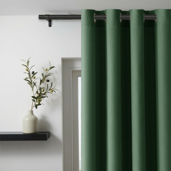 Ciemnozielona zasłona częściowo zaciemniająca (dimout) 200x250 cm Calisto – Filumi