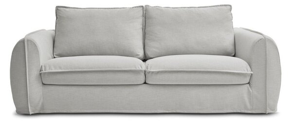 Jasnoszara sofa do spania/rozkładana 216 cm Archimede – Bobochic Paris
