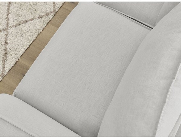 Jasnoszara sofa do spania/rozkładana 216 cm Archimede – Bobochic Paris