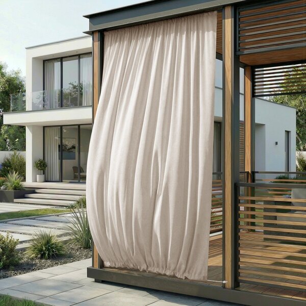 Kremowa zasłona częściowo zaciemniająca (dimout)/zewnętrzna 155x250 cm Calisto – Filumi