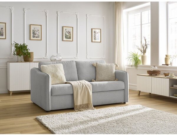 Jasnoszara sofa do spania/rozkładana 178 cm Lenny – Bobochic Paris