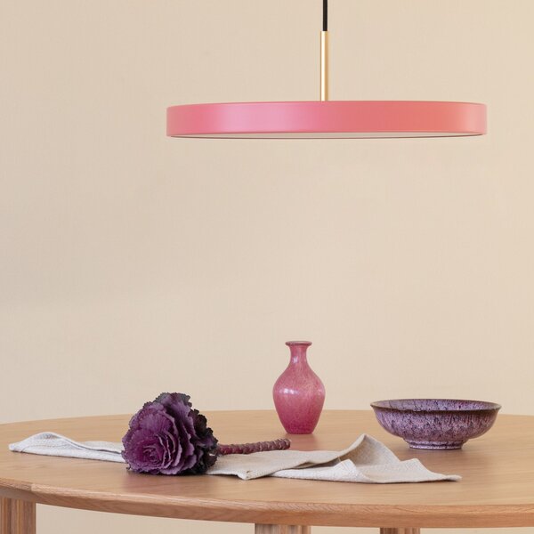 Lampa Wisząca UMAGE, Asteria Medium, ściemnialny, pudrowy róż, salon, metal, design