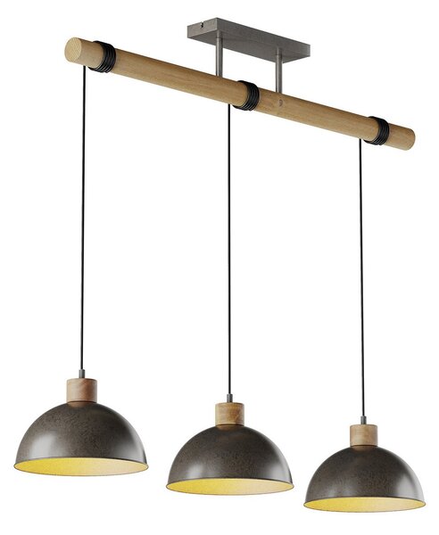 Lampa Wisząca Lindby, Holgar, ściemnialny, szary, salon, metal, industrialny