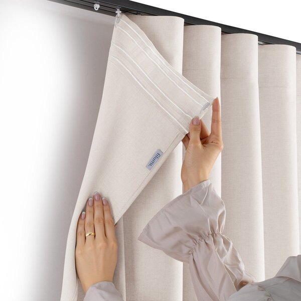 Kremowa zasłona częściowo zaciemniająca (dimout) 140x250 cm Calisto – Filumi