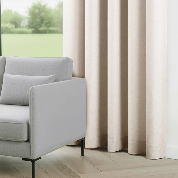 Kremowa zasłona częściowo zaciemniająca (dimout) 200x250 cm Calisto – Filumi