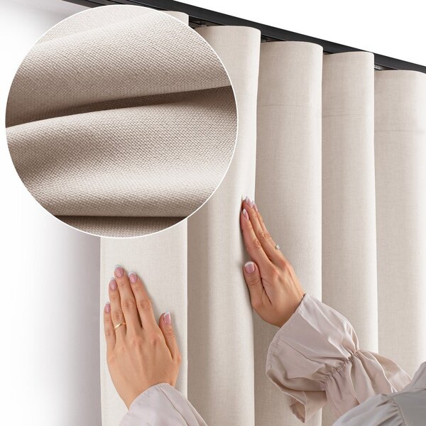 Kremowa zasłona częściowo zaciemniająca (dimout) 140x250 cm Calisto – Filumi
