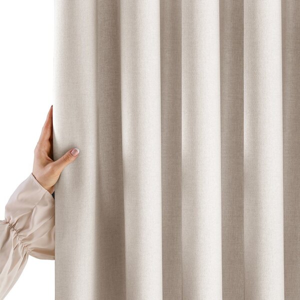 Kremowa zasłona częściowo zaciemniająca (dimout) 200x250 cm Calisto – Filumi