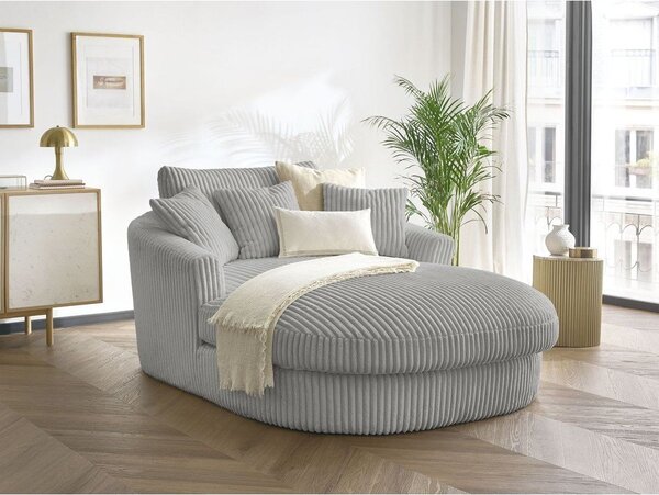 Szary sztruksowy fotel Belem – Bobochic Paris