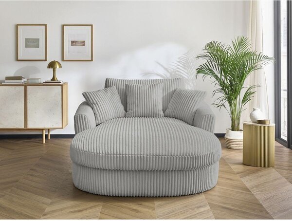 Szary sztruksowy fotel Belem – Bobochic Paris