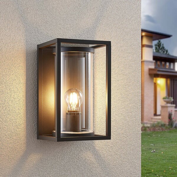 Zewnętrzna Lampa Lucande, Brienne, ściemnialny, szary, taras, metal, nowoczesny