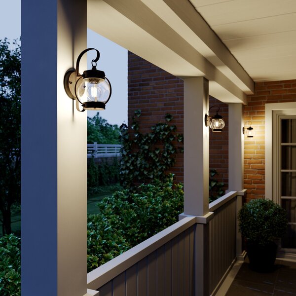 Zewnętrzna Lampa Lindby, Gerlo, ściemnialny, brąz rdzawy, balkon, metal, dworkowy | rustykalny
