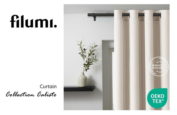 Kremowa zasłona częściowo zaciemniająca (dimout) 200x250 cm Calisto – Filumi