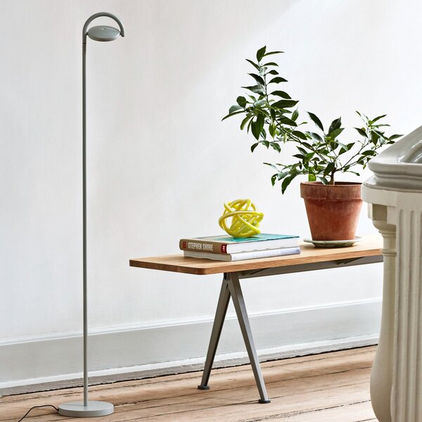 Lampa Podłogowa HAY, Marselis, ściemnialny, szary, salon, metal, design