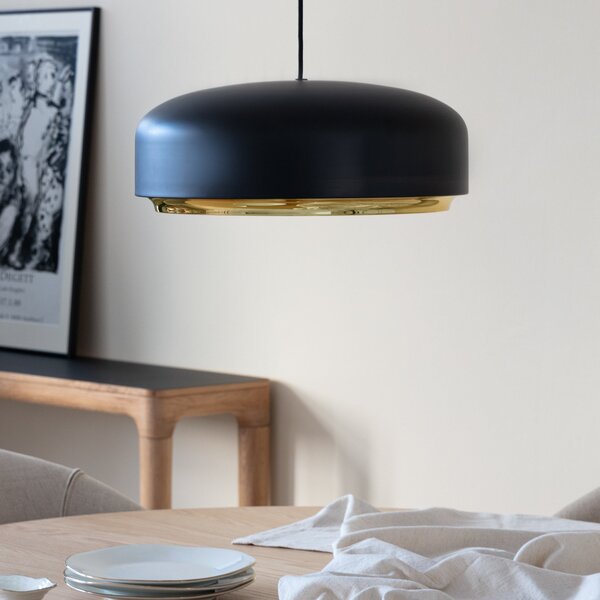 Lampa Wisząca UMAGE, Hazel Medium, ściemnialny, czarny, salon, metal, design