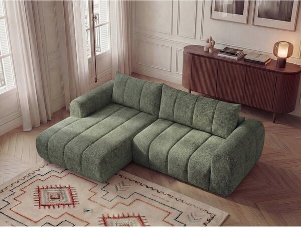 Zielony narożnik (lewostronny/z szezlongiem) Nesty – Bobochic Paris